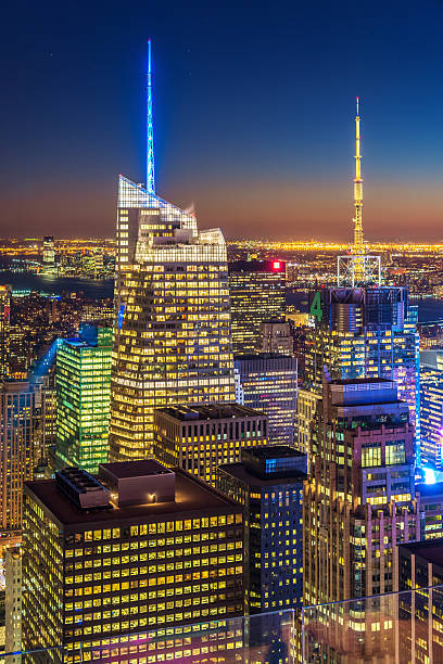 istock Aerial View Manhattan Nights NYC 174927903