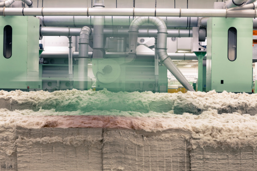 Cotton rolling in a cotton sorter and Cleaner of Rieter in a yarn spinning unit in textile mill.