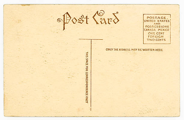 istock Retro Background Image of an Vintage Antique Postcard Back 174928244