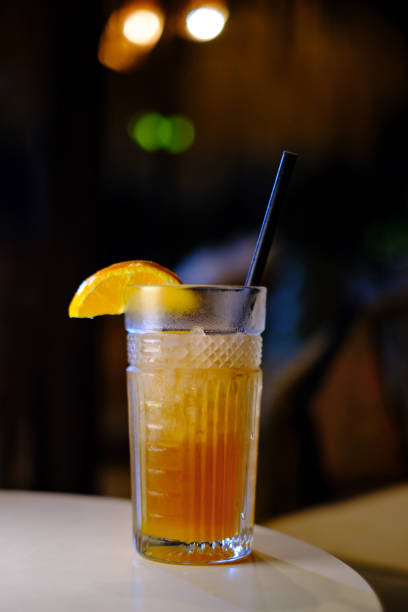 istock Fresh drink coctail on a color background blur bokeh 1749283983