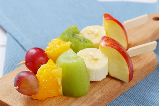 fresh fruits isolated on a white background