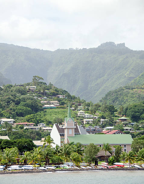 istock Papeete Church and Mountain 174928511