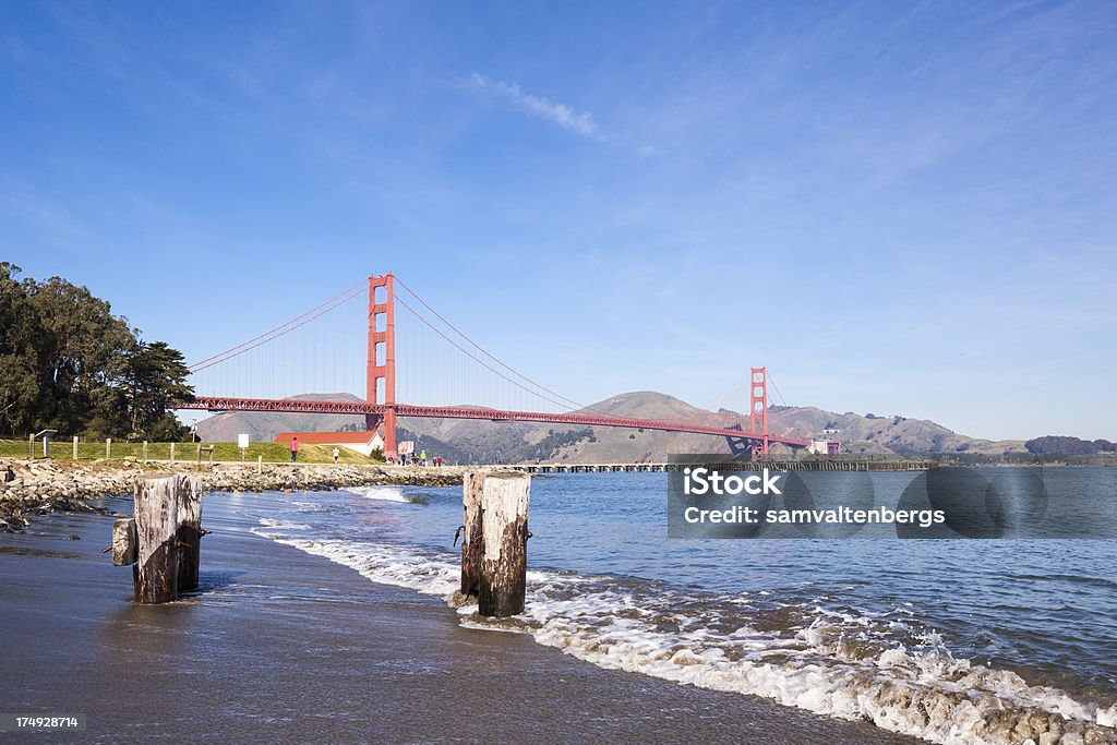 Inverno Golden Gate - Foto stock royalty-free di Acqua