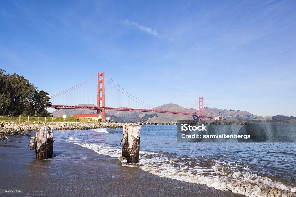 Winter Golden Gate - Foto de stock de Areia royalty-free