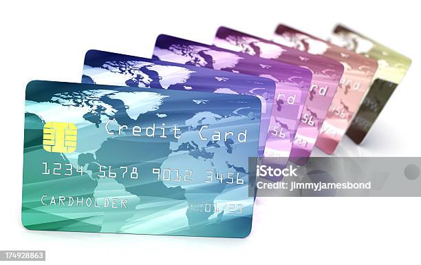 Foto de Cartões De Crédito e mais fotos de stock de Atividade comercial - Atividade comercial, Azul, Banco Eletrônico