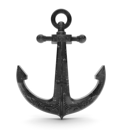 Isolated black anchor.Similar images: