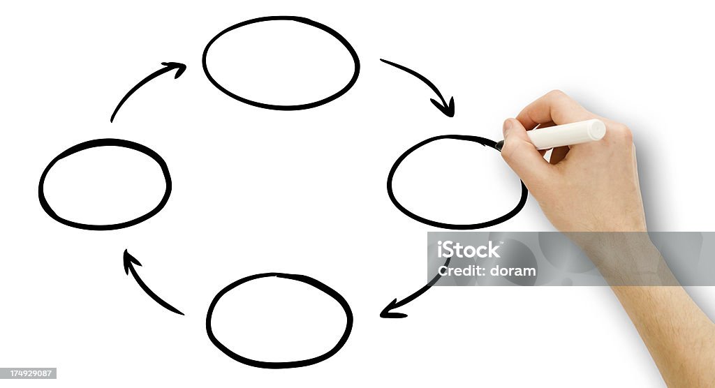 Diagrama de dibujo de un hombre - Foto de stock de Diagrama libre de derechos