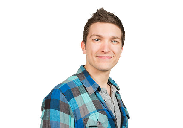 istock Attractive Young Man in Lumberjack Shirt smiling with confidence 174929333