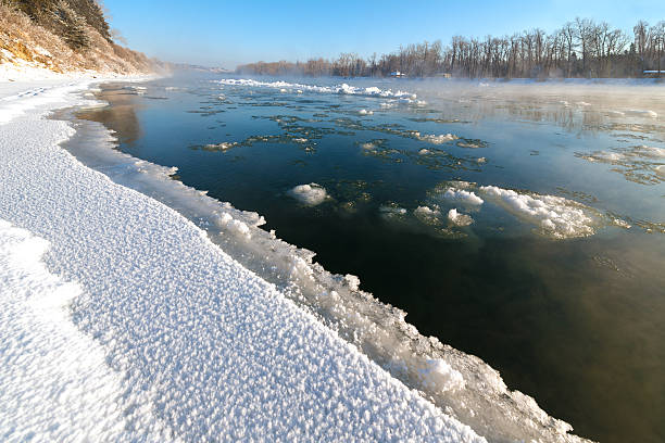 Frozen River stock photo