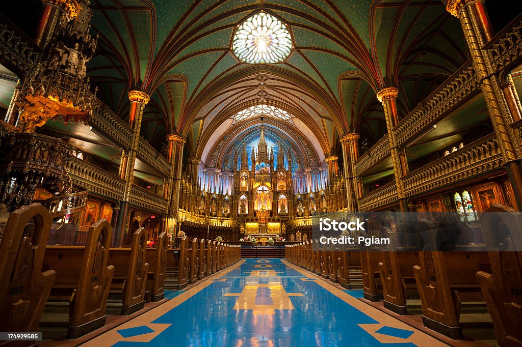 Basílica de Notre Dame - Foto de stock de Interior royalty-free