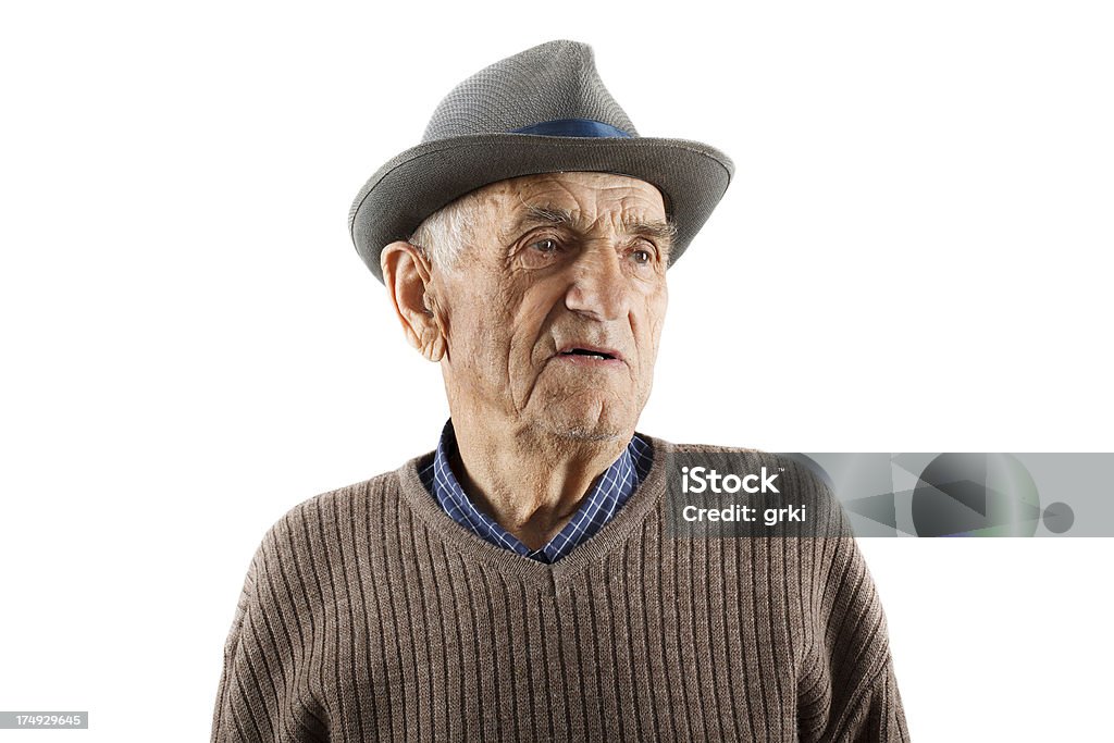 Old homme - Photo de Fond blanc libre de droits