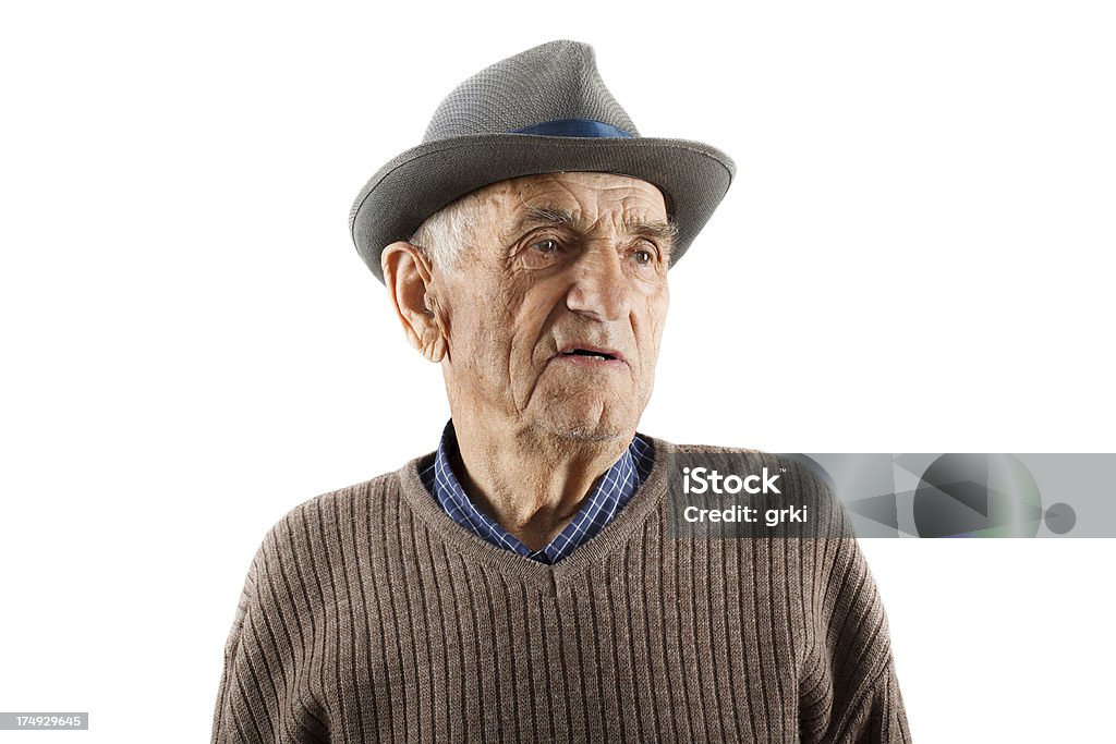 Old man - Royalty-free Fundo Branco Foto de stock