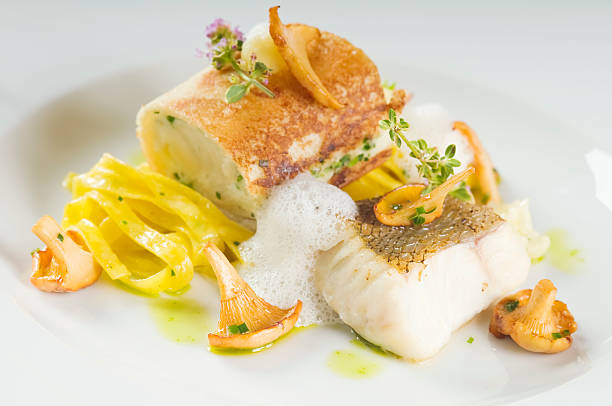 istock Delicious baked zander fillet on a plate. 174929656