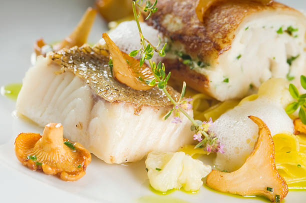 istock Delicious baked zander fillet on a plate. 174929658