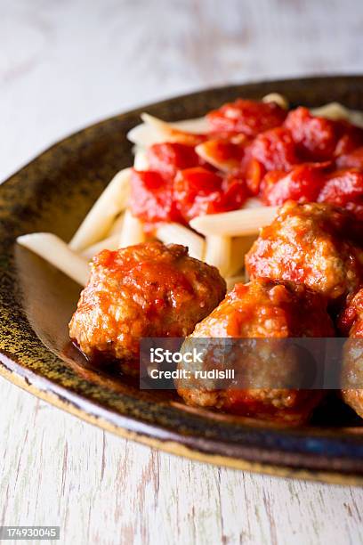 Pasta Con Polpette - Fotografie stock e altre immagini di Bianco - Bianco, Bollito, Carne