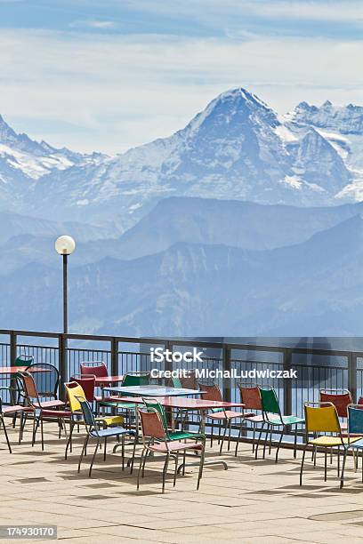 Alpine Terrace Stock Photo - Download Image Now - Balcony, Chair, Clear Sky