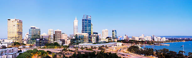 istock Panoramic View of the Perth City Skyline in Australia 174930624