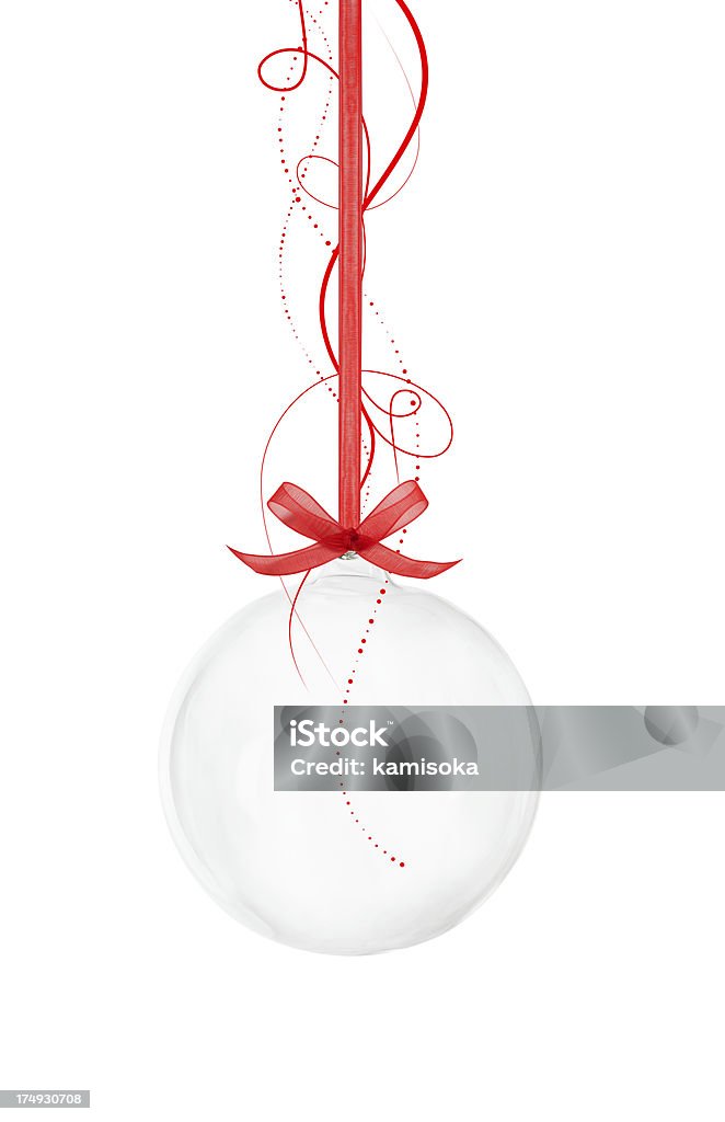 Прозрачный Рождественский бал на белом - Стоковые фото Ёлочные игрушки роялти-фри