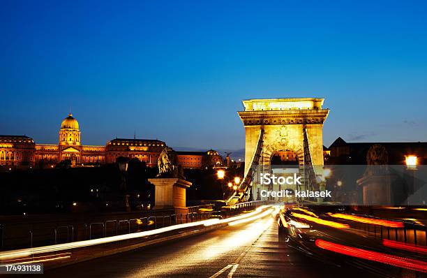 Budapest Chain Bridge And The Buda Castle Stock Photo - Download Image Now - Architecture, Bridge - Built Structure, Budapest
