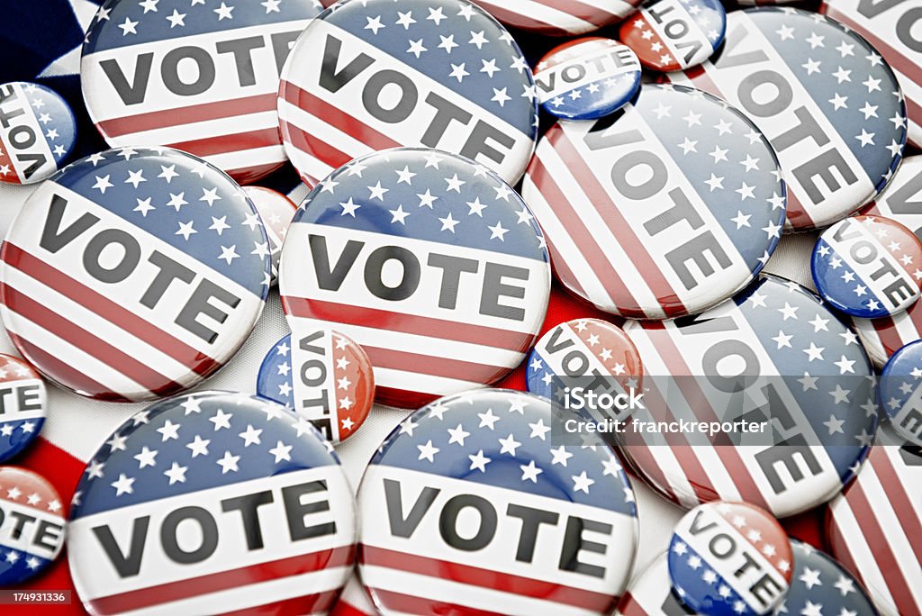투표하다 버튼을 2012 선거 - 로열티 프리 0명 스톡 사진