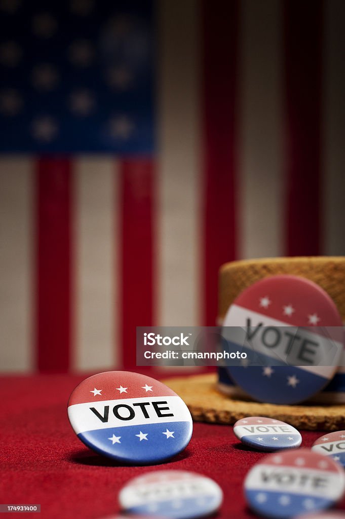 Campaña política de votación - Foto de stock de Botón de campaña política libre de derechos