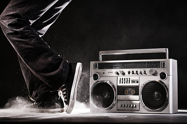 istock 1980s Silver radio boom box 174933201