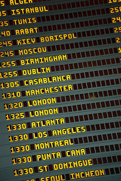 istock Airport departure board 174933767