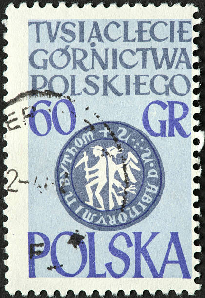 istock old Polish stamp with argriculture worker 174933857