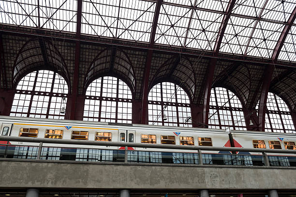 istock Train at Antwerp Central Station in Belgium 174933961