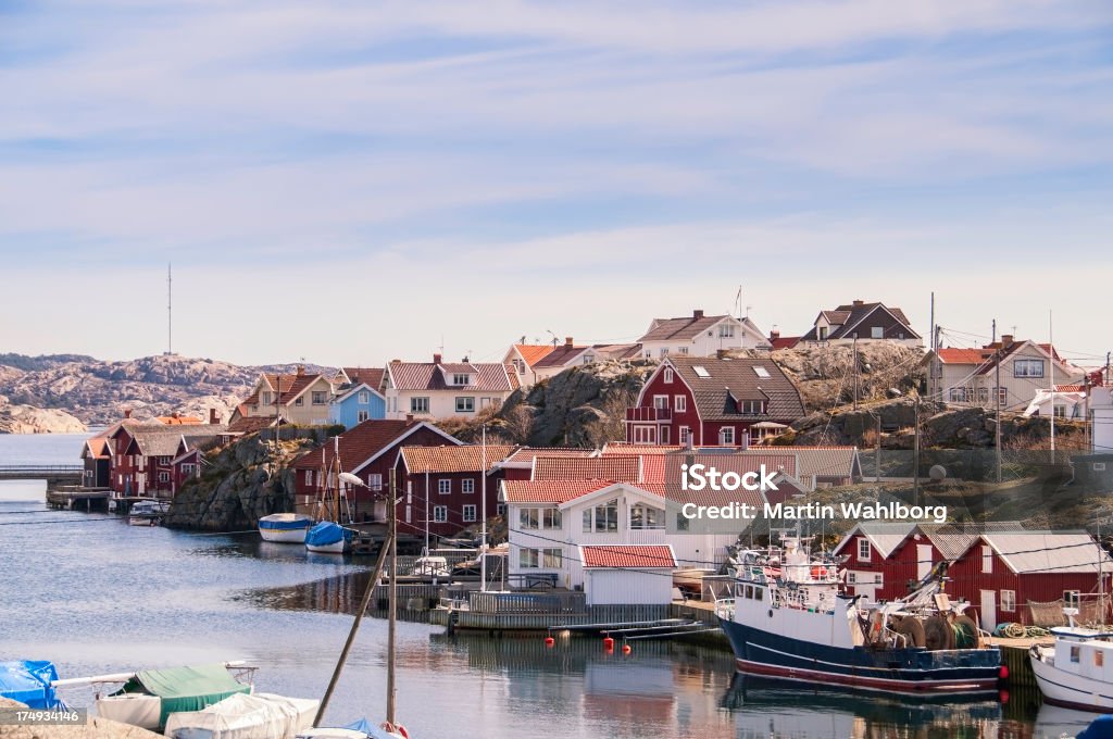 Bohuslan village côtier - Photo de Bateau de pêche libre de droits