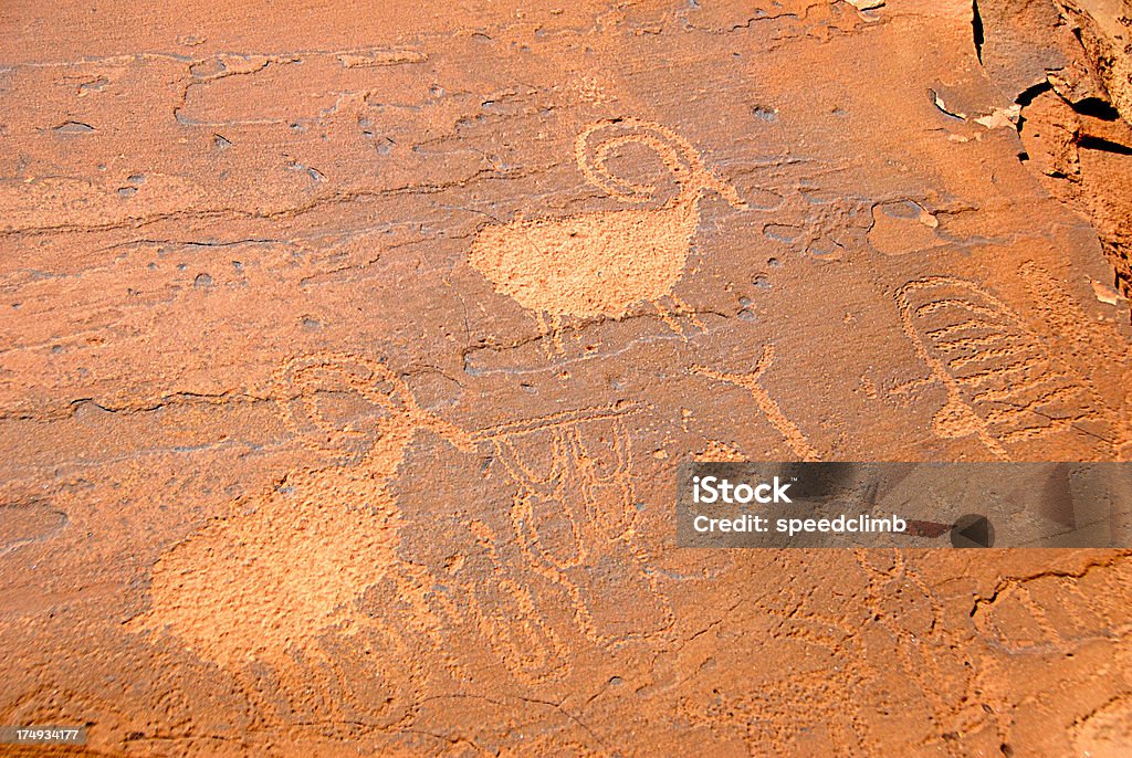 Indianer-Petroglyphen - Lizenzfrei Fels Stock-Foto