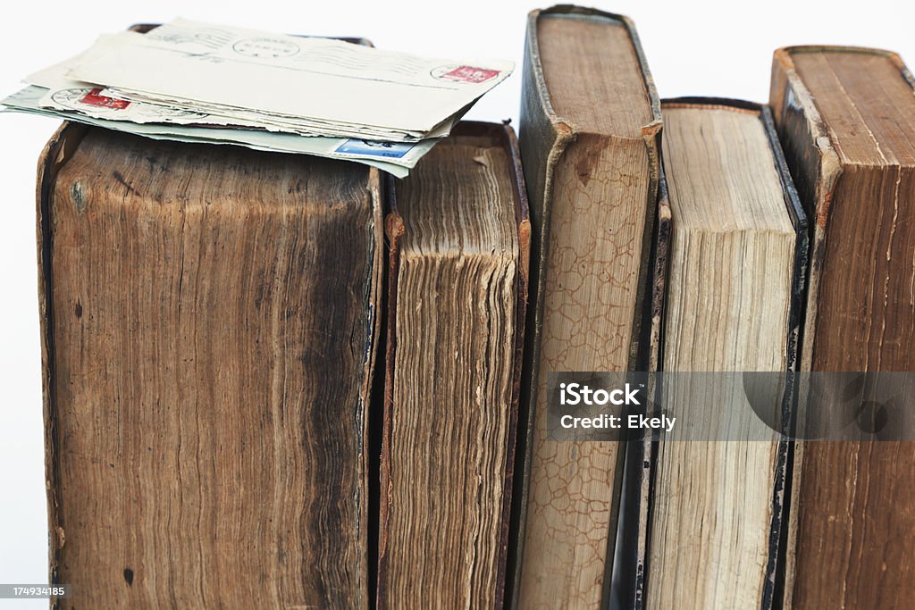 Livros antigos e vintage letras. - Royalty-free Amarelo Foto de stock