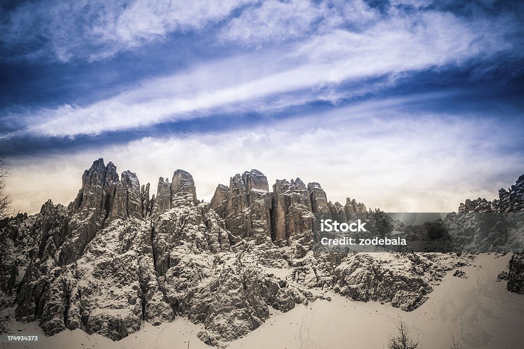 Paisagem de inverno nas Montanhas Dolomitas - Royalty-free Alpes Europeus Foto de stock