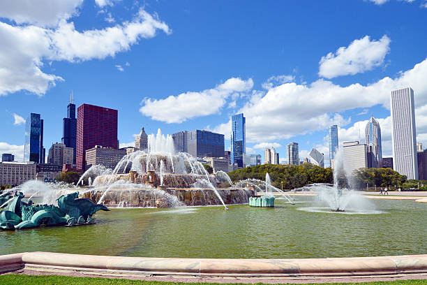 istock Buckingham Fountain and Chicago Skyline 174934391