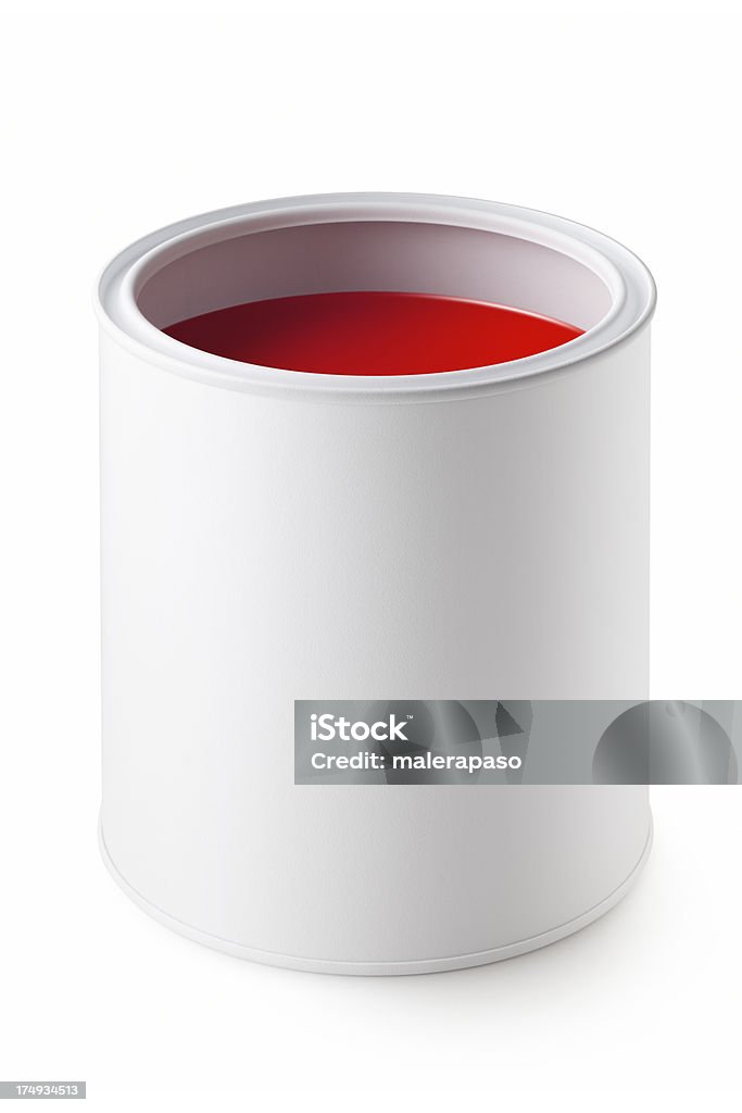 Vernice rossa può - Foto stock royalty-free di Aperto