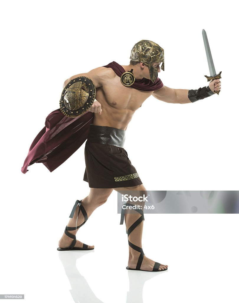 Spartan guerreiro pronto para a Luta - Foto de stock de 20 Anos royalty-free