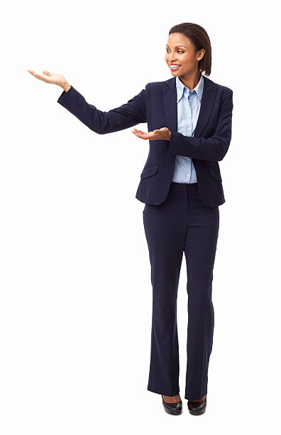 istock Female Executive Presenting an Invisible Product - Isolated 174934674
