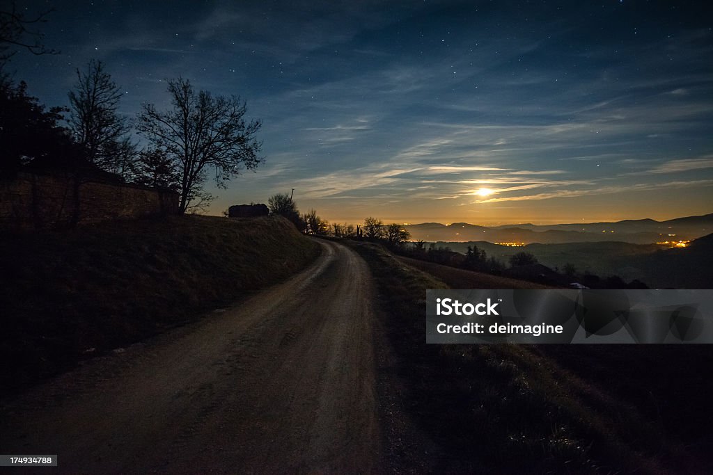 Notte di luna - Foto stock royalty-free di Cielo