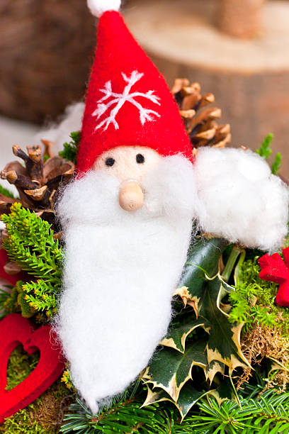 istock Floral Holiday Decoration with Santa 174935617