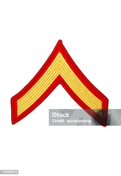 Us Marine Private Rank Patch Stock Photo - Download Image Now - Military, Chevron Pattern, Textile Patch