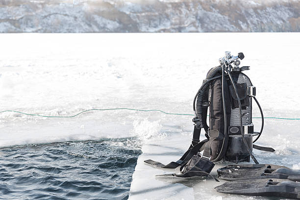 istock SCUBA equipment on the ice. 174936325