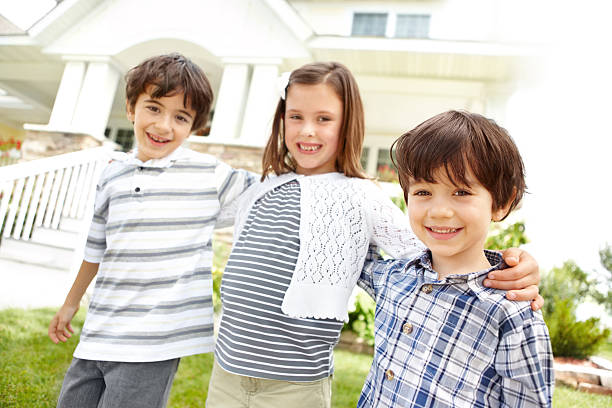 istock Fun with my brothers in the garden 174936803