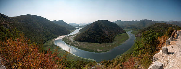 One of the best known landscapes in Montenegro. Panoramic photograph composed out of 10 photographs. 