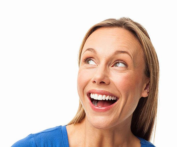 istock Excited Woman Looking Away - Isolated 174937430
