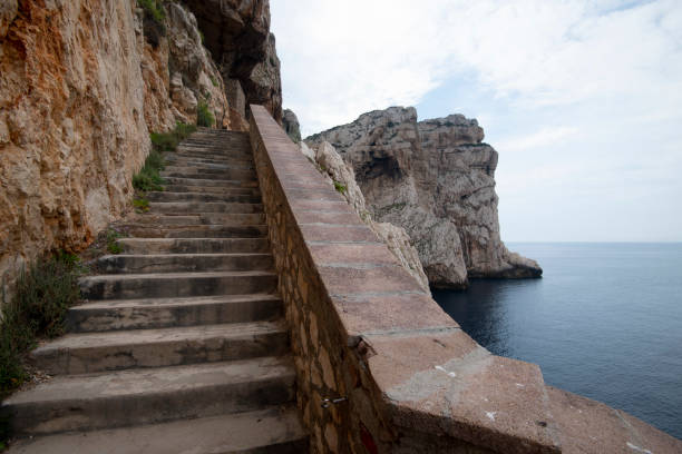 Access to Neptune Grotto Staircase - Sardinia - Italy