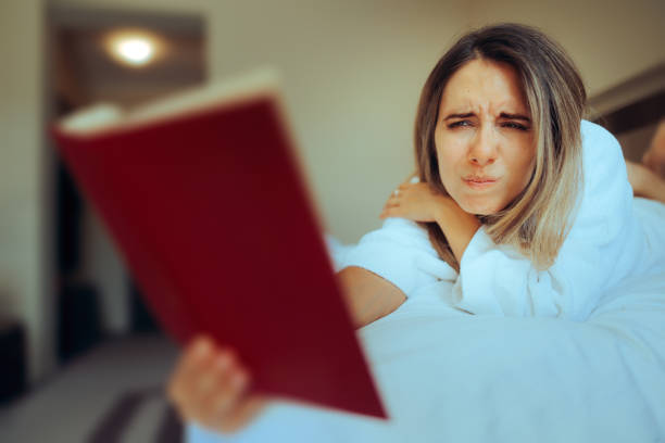 Woman Having Vision Problems Needing Reading Glasses