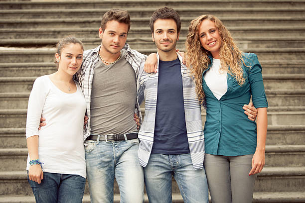istock Group of young friends 174937748