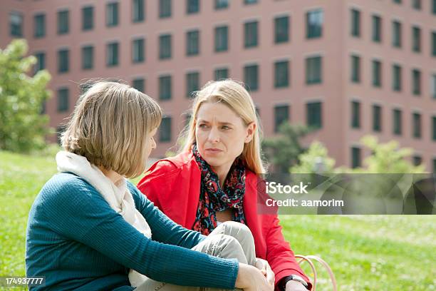 Mature Woman With Her Mother Stock Photo - Download Image Now - Daughter, Senior Women, Worried