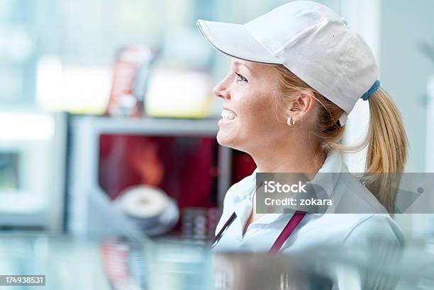 Waitress Stock Photo - Download Image Now - Fast Food Restaurant, Fast Food, Occupation