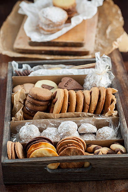 Christmas cookies in a box